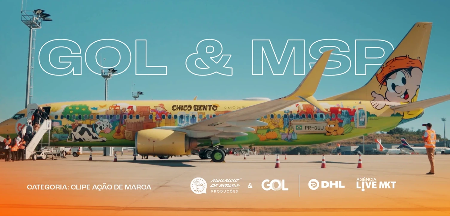 Evento de lançamento da aeronave Chico Bento da GOL