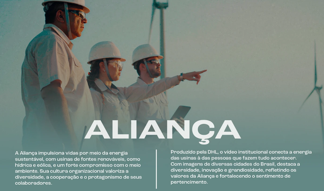 Cena de vídeo institucional produzido pela DHL Produções